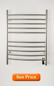 Pearl 8 Bar Wall Mount Electric Towel Warmer Finish Bright Stainless