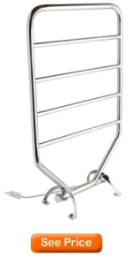 Warmrails RTC Mid Size Wall Mounted or Floor Standing Towel Warmer, 34-Inch, Chrome Finish